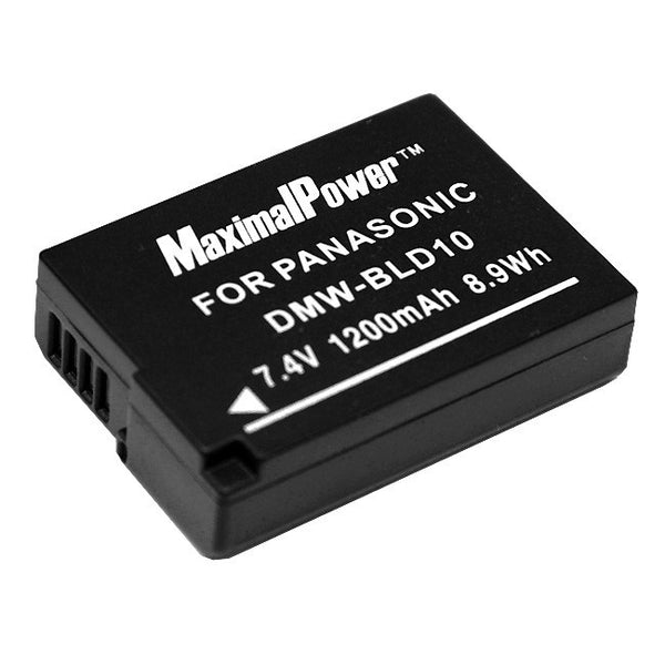 DSTE Batteria DMW-BLD10E + Caricatore USB Per Panasonic Lumix G3, GF2, GX1 – 1600mAh, 11.8Wh, Con Cavo USB